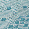 Piper Looms Chantille Diamonds ACN898 Teal Machine Washable Area Rug Swatch Image