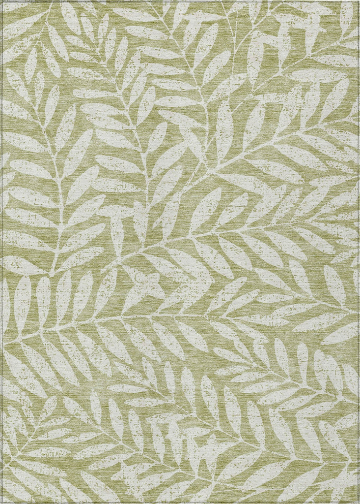 Piper Looms Chantille Floral ACN899 Aloe Machine Washable Area Rug main image