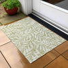 Piper Looms Chantille Floral ACN899 Aloe Machine Washable Area Rug Scatter Outdoor Lifestyle Image Feature