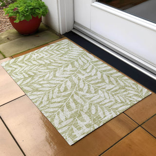 Piper Looms Chantille Floral ACN899 Aloe Machine Washable Area Rug Scatter Outdoor Lifestyle Image Feature
