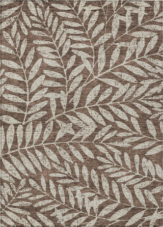 Piper Looms Chantille Floral ACN899 Brown Machine Washable Area Rug main image