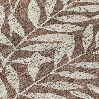 Piper Looms Chantille Floral ACN899 Brown Machine Washable Area Rug Swatch Image