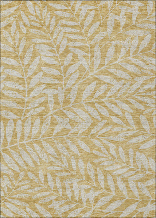 Piper Looms Chantille Floral ACN899 Gold Machine Washable Area Rug main image