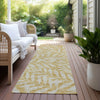 Piper Looms Chantille Floral ACN899 Gold Machine Washable Area Rug Runner Outdoor Lifestyle Image Feature