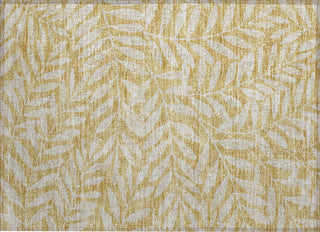 Piper Looms Chantille Floral ACN899 Gold Machine Washable Area Rug Scatter Main Image