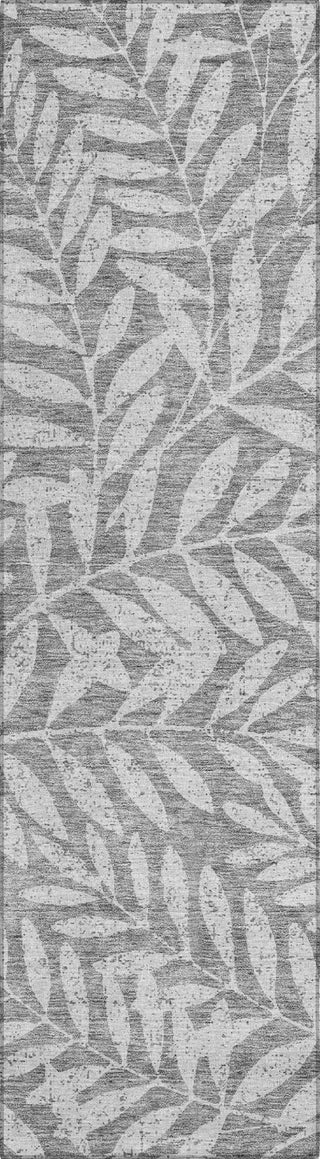 Piper Looms Chantille Floral ACN899 Gray Machine Washable Area Rug Runner Main Image