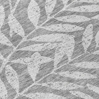 Piper Looms Chantille Floral ACN899 Gray Machine Washable Area Rug Swatch Image