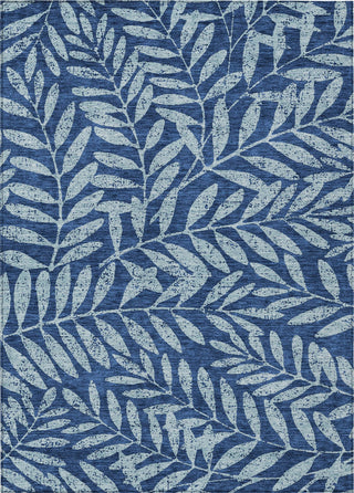 Piper Looms Chantille Floral ACN899 Navy Machine Washable Area Rug main image