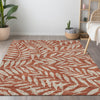 Piper Looms Chantille Floral ACN899 Paprika Machine Washable Area Rug Lifestyle Image Feature