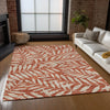 Piper Looms Chantille Floral ACN899 Paprika Machine Washable Area Rug Lifestyle Image Feature