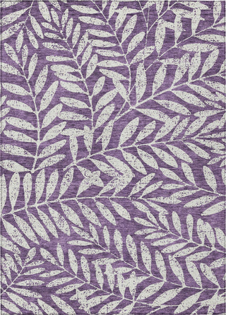 Piper Looms Chantille Floral ACN899 Purple Machine Washable Area Rug main image