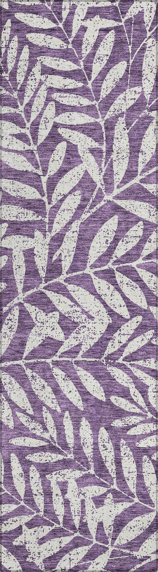 Piper Looms Chantille Floral ACN899 Purple Machine Washable Area Rug Runner Main Image