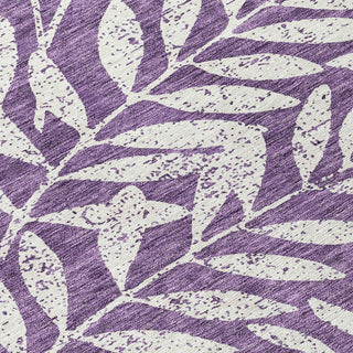 Piper Looms Chantille Floral ACN899 Purple Machine Washable Area Rug Swatch Image