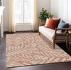 Piper Looms Chantille Floral ACN899 Salmon Machine Washable Area Rug Lifestyle Image Feature