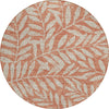 Piper Looms Chantille Floral ACN899 Salmon Machine Washable Area Rug Round Main Image