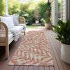 Piper Looms Chantille Floral ACN899 Salmon Machine Washable Area Rug Runner Outdoor Lifestyle Image Feature