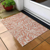 Piper Looms Chantille Floral ACN899 Salmon Machine Washable Area Rug Scatter Outdoor Lifestyle Image Feature