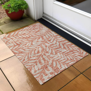 Piper Looms Chantille Floral ACN899 Salmon Machine Washable Area Rug Scatter Outdoor Lifestyle Image Feature