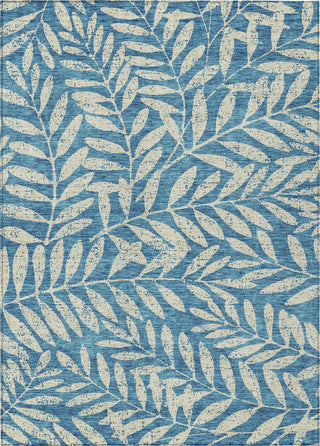 Piper Looms Chantille Floral ACN899 Teal Machine Washable Area Rug main image