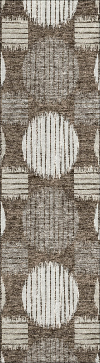 Piper Looms Chantille Geometric ACN900 Brown Machine Washable Area Rug Runner Main Image