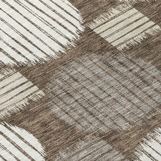 Piper Looms Chantille Geometric ACN900 Brown Machine Washable Area Rug Swatch Image