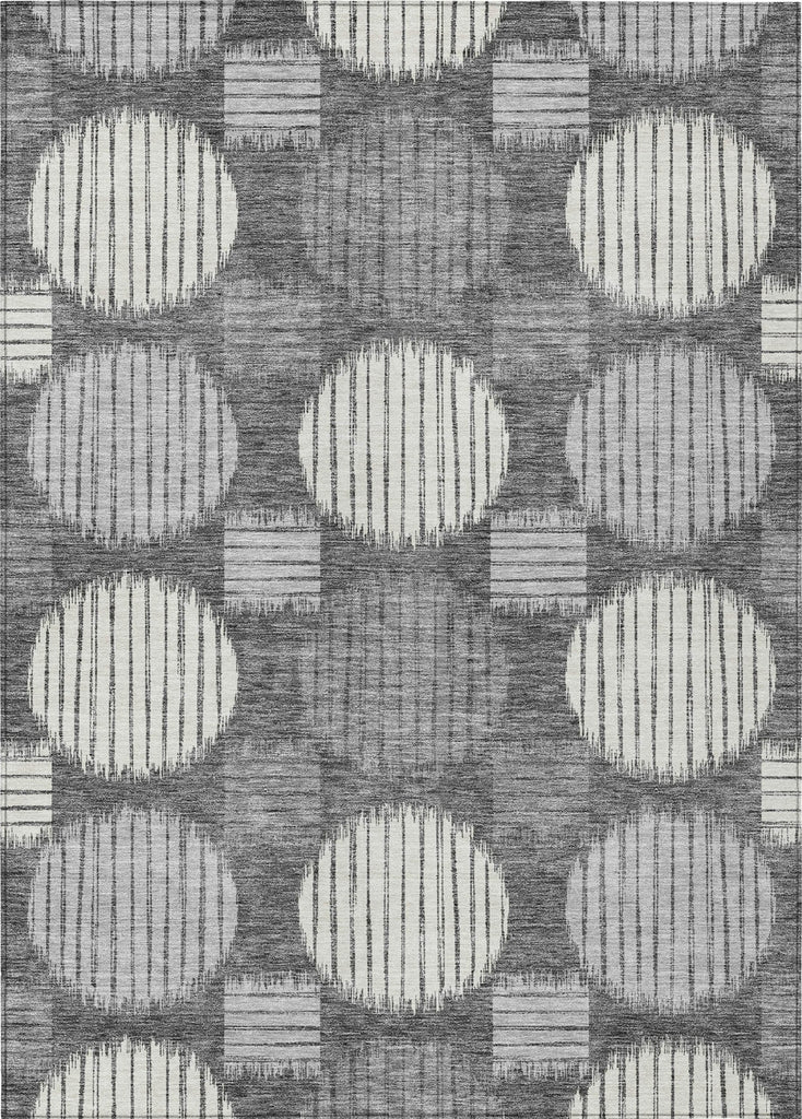 Piper Looms Chantille Geometric ACN900 Charcoal Machine Washable Area Rug main image