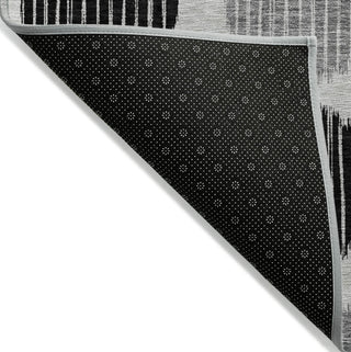 Piper Looms Chantille Geometric ACN900 Gray Machine Washable Area Rug Backing Image