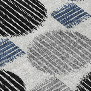 Piper Looms Chantille Geometric ACN900 Gray Machine Washable Area Rug Swatch Image
