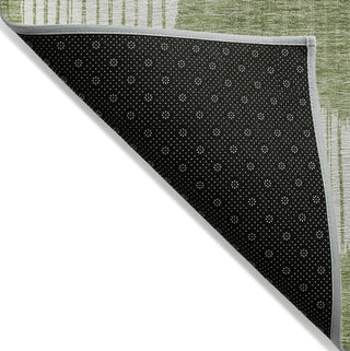 Piper Looms Chantille Geometric ACN900 Green Machine Washable Area Rug Backing Image