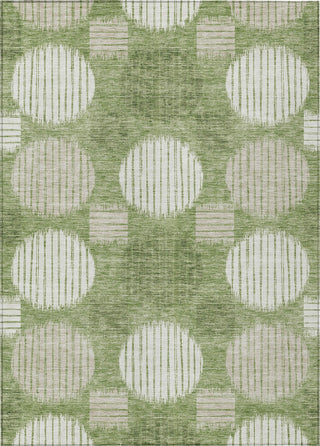 Piper Looms Chantille Geometric ACN900 Green Machine Washable Area Rug main image