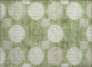 Piper Looms Chantille Geometric ACN900 Green Machine Washable Area Rug Scatter Main Image