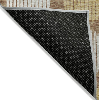 Piper Looms Chantille Geometric ACN900 Paprika Machine Washable Area Rug Backing Image