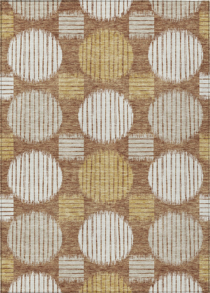 Piper Looms Chantille Geometric ACN900 Paprika Machine Washable Area Rug main image