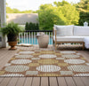 Piper Looms Chantille Geometric ACN900 Paprika Machine Washable Area Rug Outdoor Lifestyle Image Feature
