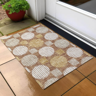 Piper Looms Chantille Geometric ACN900 Paprika Machine Washable Area Rug Scatter Outdoor Lifestyle Image Feature