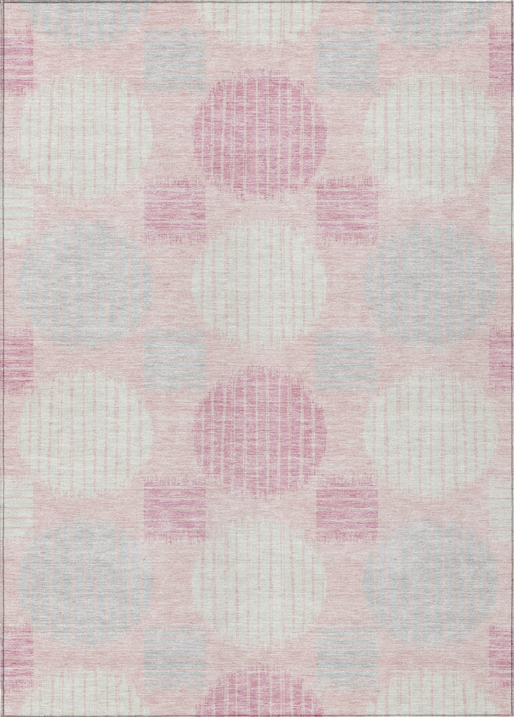 Piper Looms Chantille Geometric ACN900 Pink Machine Washable Area Rug main image
