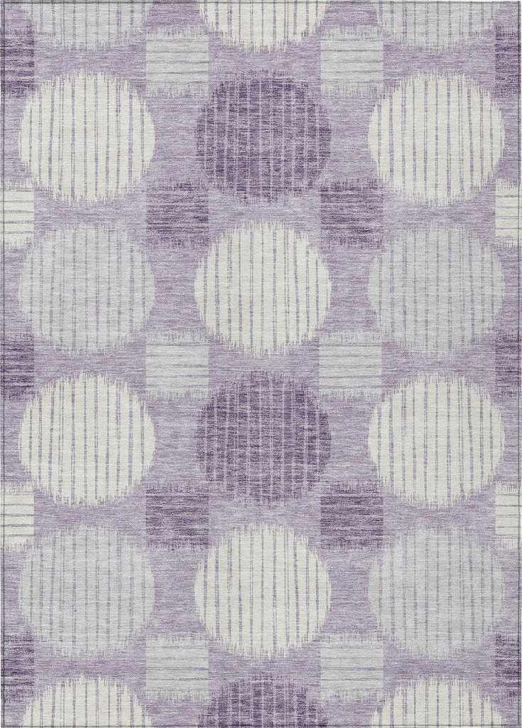 Piper Looms Chantille Geometric ACN900 Purple Machine Washable Area Rug main image