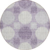 Piper Looms Chantille Geometric ACN900 Purple Machine Washable Area Rug Round Main Image