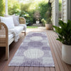 Piper Looms Chantille Geometric ACN900 Purple Machine Washable Area Rug Runner Outdoor Lifestyle Image Feature