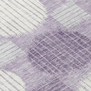 Piper Looms Chantille Geometric ACN900 Purple Machine Washable Area Rug Swatch Image
