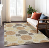 Piper Looms Chantille Geometric ACN900 Tan Machine Washable Area Rug Lifestyle Image Feature