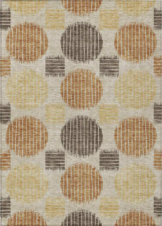 Piper Looms Chantille Geometric ACN900 Tan Machine Washable Area Rug main image