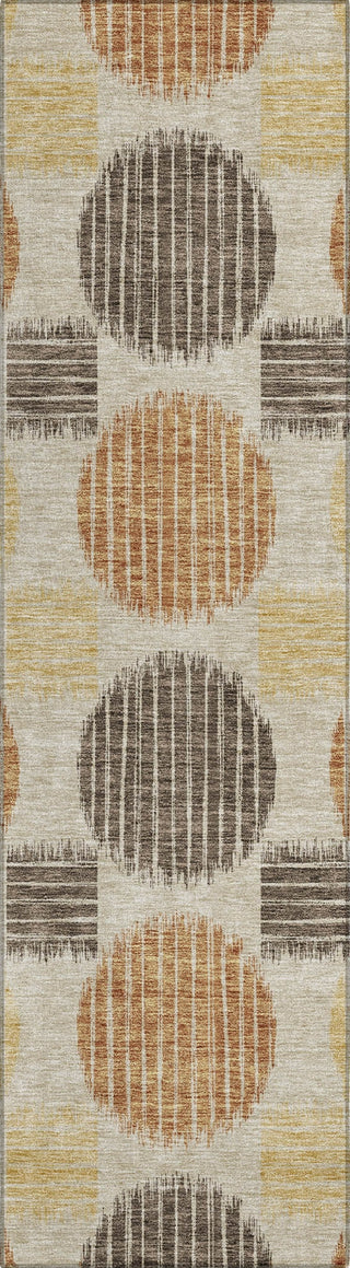 Piper Looms Chantille Geometric ACN900 Tan Machine Washable Area Rug Runner Main Image