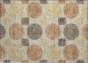 Piper Looms Chantille Geometric ACN900 Tan Machine Washable Area Rug Scatter Main Image