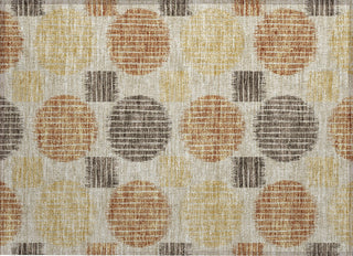 Piper Looms Chantille Geometric ACN900 Tan Machine Washable Area Rug Scatter Main Image
