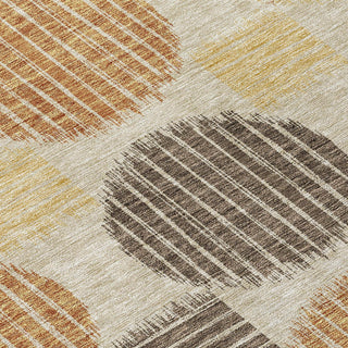 Piper Looms Chantille Geometric ACN900 Tan Machine Washable Area Rug Swatch Image