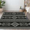 Piper Looms Chantille Southwest ACN901 Black Machine Washable Area Rug Lifestyle Image Feature