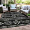 Piper Looms Chantille Southwest ACN901 Black Machine Washable Area Rug Outdoor Lifestyle Image Feature