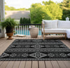 Piper Looms Chantille Southwest ACN901 Black Machine Washable Area Rug Outdoor Lifestyle Image Feature