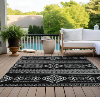 Piper Looms Chantille Southwest ACN901 Black Machine Washable Area Rug Outdoor Lifestyle Image Feature